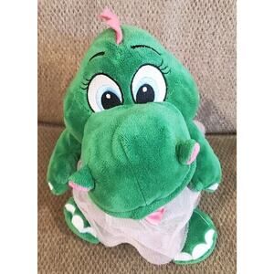 Legoland Green Dinosaur Pink Spikes and Wings Pink Skirt Embroidered Eyes